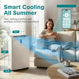 Portable 14000 BTU Air Cooler for Rooms up to 550 sq ft, 3-in-1 Fan
