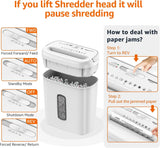 Cross Cut Paper Shredder 8-Sheet Heavy Duty for Security, Credit Card
