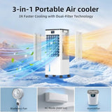 Evaporative Air Cooler, Energy-Efficient 60W with Remote  for Home Office