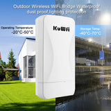KuWFi 2.4G Wireless Bridge 300Mbps Outdoor CPE Wi Fi Signal PTP Long Range