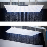 Nickel/Chrome/Black LED 40cm/80cm rectangular brass shower nozzle faucet bathroom accessories