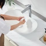 Oval Vessel Sink, 23.3" x 14.2" Bathroom Vessel Sink Bowl Countertop, White Ceramic Bathroom Sinks Above Counter, Bowl Sink with Modern Style, Well-Packaged for Bathroom