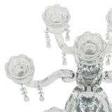  European Glass Candle Holder 7-Arm Candlestick for Holiday & Home Decor