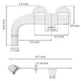 SAMODRA Bidet Non-Electric Toilet Attachment Dual Nozzle Bidet Adjustable