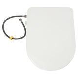 Non-Electric Bidet Toilet Seat, Dual Nozzle Front & Rear Wash, Slow-Closing Cover, Water Pressure Driven, for Hemorrhoid Relief & Feminine Hygiene, Universal D-Shape, Easy