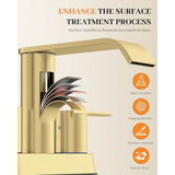 Bathroom Faucets Waterfall Bathroom Sink Faucet Stainless Steel with Pop up Sink Drain Stopper Supply Hos
