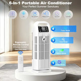 Portable evaporative air cooler for home and office with 4-in-1 functionality