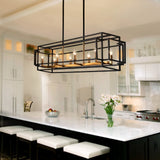 Retro Industrial Chandelier for Table Dining Room Kitchen Island Bar Light Pendant