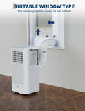 8,000 BTUs AC for Room Up to 350 Sq.Ft, 3-IN-1 AC with Fan & Dehumidifier