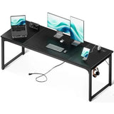 71 Inch Computer Desk with USB Ports for Large Office and Study Spaces Ideal for Student Writing and Long Hours of Work Modern