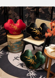 Creative Backside Cushion Emboidery Pillow Bamboo Retro Decorative Pillow Cover For Sofa Chair Bedding Fan Cushion