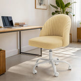 Furniwell Office Chair Armless Cute Desk Chair Modern Adjustable Swivel Vanity Task Computer Chair Home