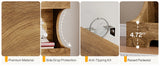 Modern Asymmetrical Bookshelf,Freestanding Display Shelf with Classic Shape