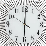 3D Large Metal Sunburst Wall Clock, Battery Operated, Silent Non-Ticking
