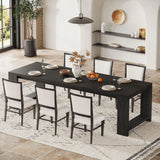Tribesigns 86.61-Inch Dining Table for 6-8 People, Modern Narrow Long Kitchen Table