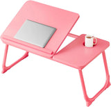 Laptop Desk for Bed, Portable Lap Tray Table with Cup Holder, Laptop Bed Desk Tray