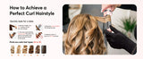 Bopcal 5 In 1 Hair Dryer Hot Air Comb Electric Hair Curling Iron 1200W High Speed Blower Multifunctional