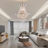 ARLGSITE Luxury Gold Crystal Chandelier Elegant Dazzling K9 Crystals Ceiling Light