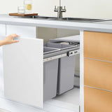 20L Pullout Trash Can for Kitchen Under-Counter Slide-Out Recycling Garbage Trash Can Waste Bin