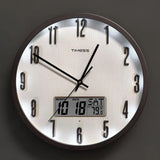TIMESS Luminous Voice-activated Wall Clock, 14' Silent Battery Powered