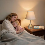 17" Touch Table Lamp for Bedroom Set of 2, 3-Way Dimmable Bedside Lamp for Nightstand