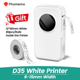 Phomemo D35 Label Printer with Tape 2025 Upgraded Version Portable Mini Printer
