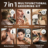 Beard Trimmer for Men Electric Razor Shaver Cordless Hair Clipper Shaving Kit for Mustache Body Nose Ear Hair