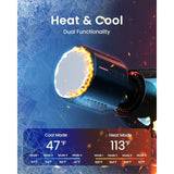 Power+ Thermacool Massage Gun with Heat and Cold 12mm Amplitude