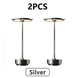USB Touch Dimming Metal Recharge LED Table Lamps For Restaurant