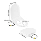 Non-Electric Bidet Toilet Seat, Dual Nozzle Front & Rear Wash, Slow-Closing Cover, Water Pressure Driven, for Hemorrhoid Relief & Feminine Hygiene, Universal D-Shape, Easy