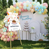 Heavy Duty Metal Easel Stand for Sign, Adjustable Chain, 4-Tier Height, for Wedding, Posters