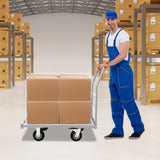 36*24 Flat Dolly Cart 2000 Lbs Hand Push Pull Cargo Handling Trailer with 4 Wheels Heavy Duty