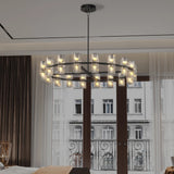 23.6 Inches Luxury Chandeliers Crystal Living Room Bedroom Decorative Light