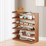 Wooden Shoe Rack Shoes Storage Organizer 6 Layer for Living Room