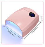 45 LEDs  4 Timers Modes 168W UV  Lamp For Nails Wireless Gel Polish Nail Dryer Pedicure Manicure Light Cordless
