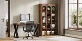 Tribesigns 70.87" Bookshelf, 5-Tier Arched Display Bookcase with Open Storage Shelves,