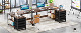 Tribesigns L Shaped Computer Desk with Storage Drawers, 59 inch Corner Desk