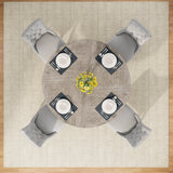 Tribesigns Round Dining Table for 4, 47 Inch Farmhouse Kitchen Table Small Dinner Table