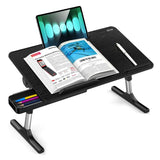 LT05 Adjustable Laptop Table, Lap Desk, Portable Standing Bed Desk