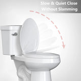 Elongated Toilet Seat with Quick-Release And Quick-Attach Plastic Toilet Seat with Soft Close