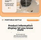 Travel Folding Kettle Outdoor Portable Small Folding Kettle 304 Stainless Steel Electric Kettle