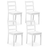 Dining Chairs Set of 4, Ladder Back Side Chairs with Solid Rubber Wood Legs ed
