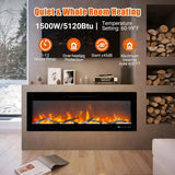 Electric Fireplace Heater, Compatible with Alexa & WiFi, Touch Screen