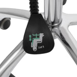 Rolling Saddle Stool Work Chair Height Adjustable  with Wheels +Backrest Heavy Duty