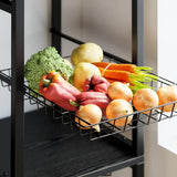 IRONCK Bakers Rack with 2 Storage Cabinets and Power Outlet