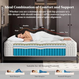 14 Inch Firm Hybrid Mattress for Bedroom Use, Premium Foam and Pocketed Coils