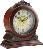 Decorative Chime Wood Mantle Clock Battery Operated for Living Room Decor