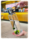 Large Capacity Glass Water Bottle Transparent Milk Juice Cup  for Tour Outdoor Sports