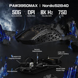 ATTACK SHARK R5 Ultra 8K Carbon Fiber Wireless Gaming Mouse with 42000 DPI-PAW3950 MAX Sensor
