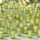 50 Pcs Votive Candle Holders Bulk Glass Votive Candle Holder for Table